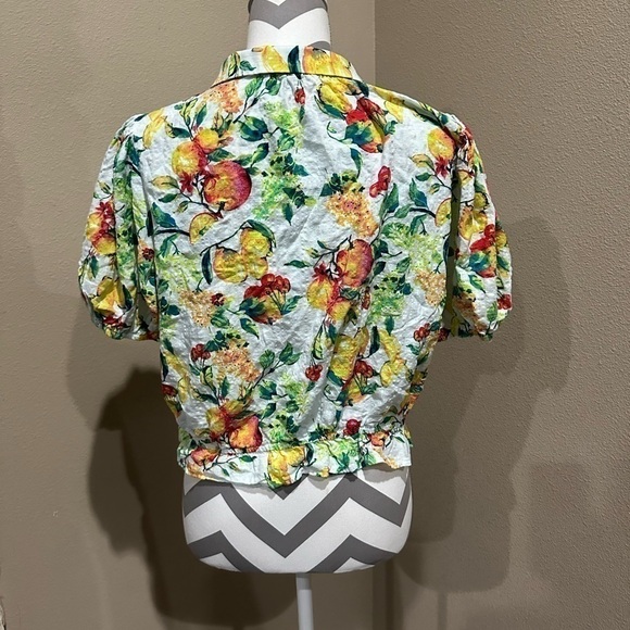 LAUREN CONRAD Cropped Fruit Top with drawstring - Picture 4 of 7